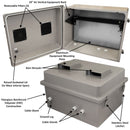 Altelix 16x20x12 Fiberglass Weatherproof Vented NEMA Enclosure with 19" Wide 4U Vertical Rack Frame-3