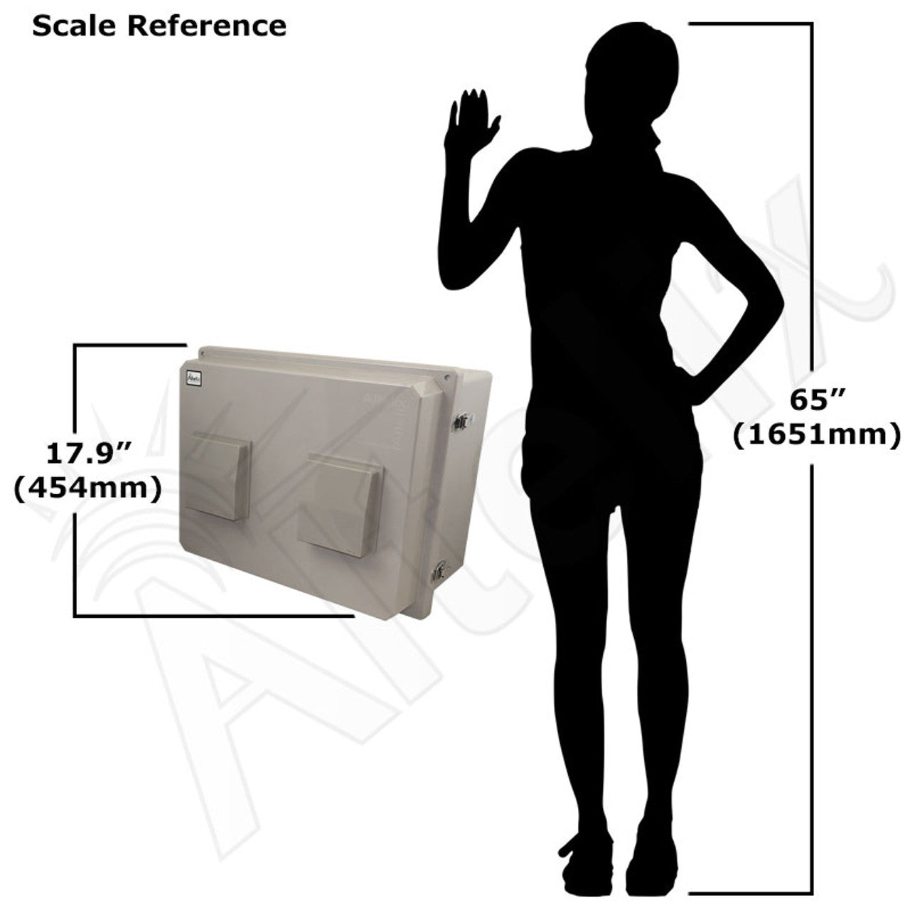 Altelix Fiberglass Weatherproof Vented NEMA Enclosure with Aluminum Mounting Plate, 120V Outlets