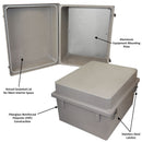 Altelix Fiberglass Weatherproof NEMA 4X Enclosure with Blank Aluminum Equipment Mounting Plate-1