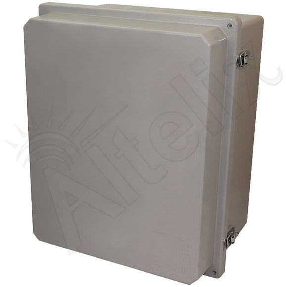 Altelix NEMA 4X Fiberglass Weatherproof RF Transparent Wireless Enclosure with No-Drill PVC Equipment Mounting Plate