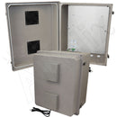 Altelix Fiberglass Weatherproof Vented NEMA Enclosure with Aluminum Mounting Plate, 120V Outlets & Power Cord-5