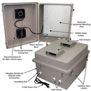 Altelix 20x16x12 Fiberglass Weatherproof Vented NEMA Enclosure with Dual Cooling Fans, 120 VAC Outlets & Power Cord-1