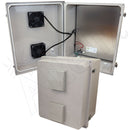 Altelix 20x16x12 Fiberglass Weatherproof Vented NEMA Enclosure with Dual 12 VDC, 24 VDC, or 48 VDC Cooling Fans-1