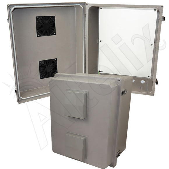 Altelix 16x20X12 Fiberglass Weatherproof Vented NEMA Enclosure with Bl ...