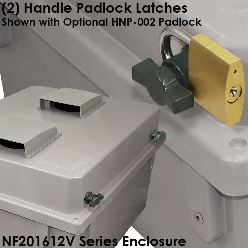 Altelix Fiberglass Weatherproof Vented NEMA Enclosure with Aluminum Mounting Plate, 120V Outlets