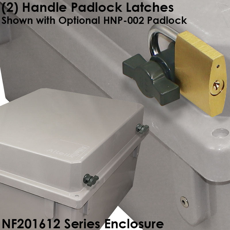 Altelix Fiberglass Weatherproof NEMA 4X Enclosure with Quick Release Latches