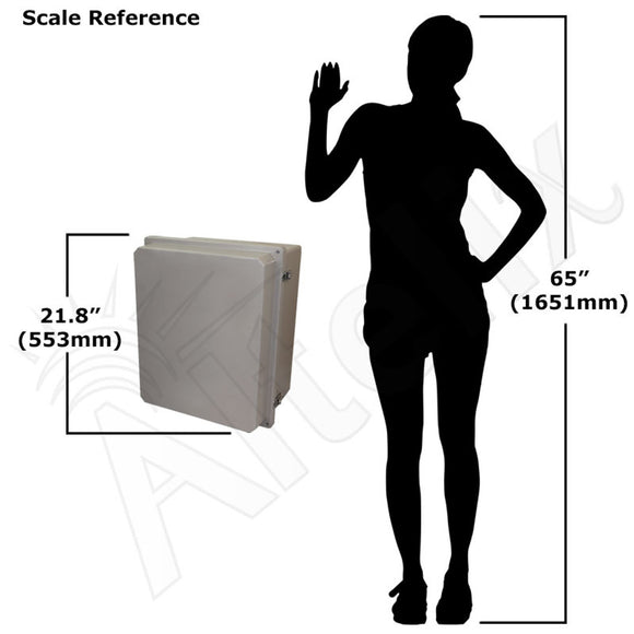 Altelix Fiberglass Weatherproof NEMA 4X Enclosure with Blank Aluminum Equipment Mounting Plate