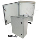 Altelix NEMA 3X Fiberglass Weatherproof WiFi Enclosure with Non-Metallic Equipment Mounting Plate & 120 VAC Outlets & Power Cord-1