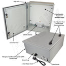Altelix NEMA 3X Fiberglass Weatherproof WiFi Enclosure with Non-Metallic Equipment Mounting Plate & 120 VAC Outlets & Power Cord-2