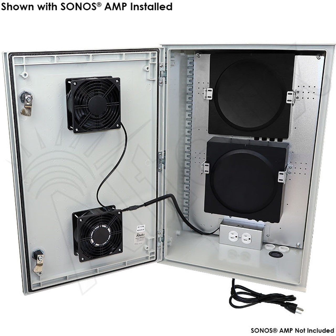 Altelix Weatherproof Fan Cooled Fiberglass Enclosure for Dual SONOS® AMP, SONOS® PORT and SONOS® Connect:Amp™