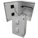 Altelix 32x24x12 19" Wide 4U Vertical Rack Vented Fiberglass Weatherproof NEMA Enclosure with Dual Cooling Fans, 120 VAC Outlets & Power Cord-1