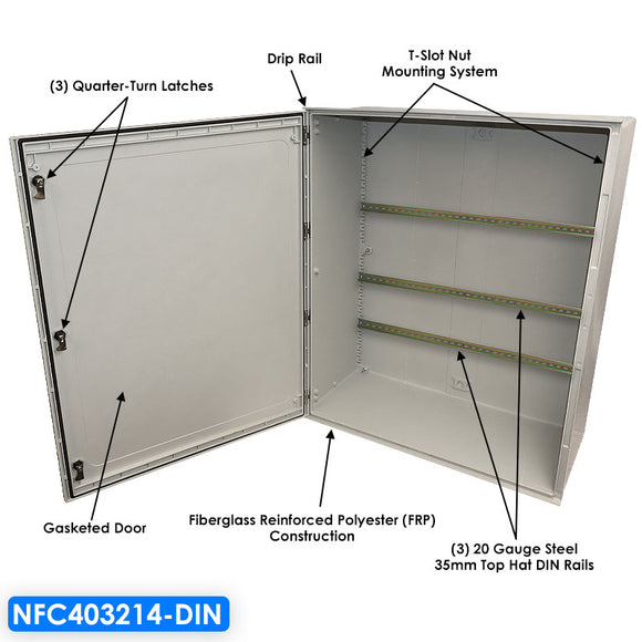 Altelix 40x32x14 NEMA 4X Fiberglass Weatherproof Enclosure