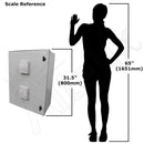 Altelix 32x24x12 19" Wide 4U Vertical Rack Vented Fiberglass Weatherproof NEMA Enclosure with Dual Cooling Fans, 120 VAC Outlets & Power Cord-14