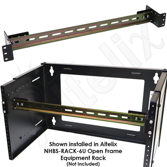 Altelix Adjustable 1U 19" Rack Mount DIN Rail Kit