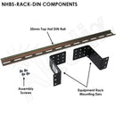 Altelix Adjustable 1U 19" Rack Mount DIN Rail Kit-1
