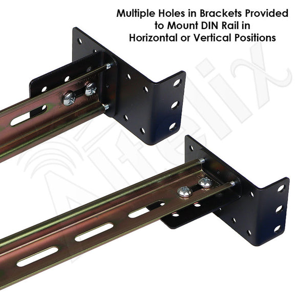 Altelix Adjustable 1U 19" Rack Mount DIN Rail Kit