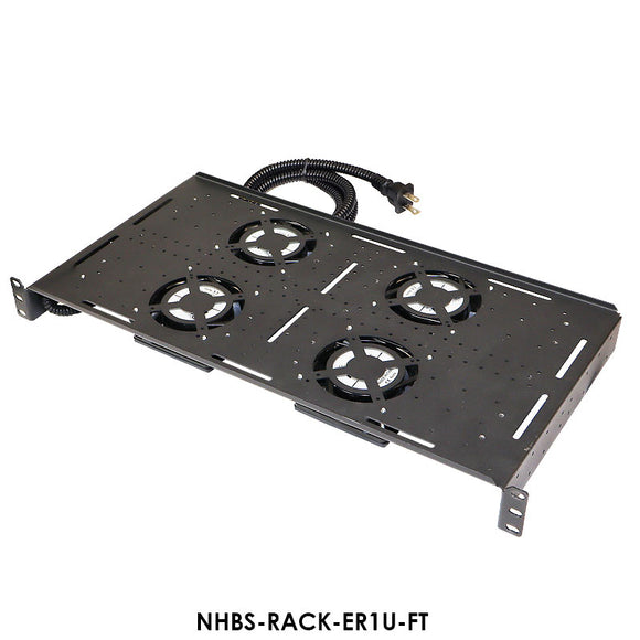 Altelix Rack Mount Fan Tray with Four Thermostat Controlled Cooling Fans