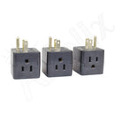 Altelix 3-Outlet Wall Adapter Cube, 3-Prong Grounded Power Splitter (Black)-1