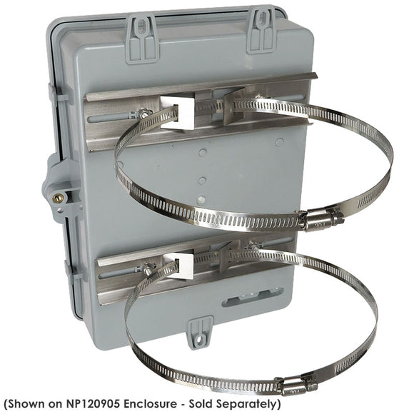 Altelix Stainless Steel Universal Pole Mount Kit with Adjustable Bands