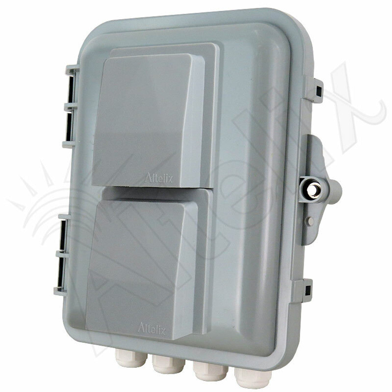 Altelix 9x8x3 PC+ABS Weatherproof Vented Utility Box NEMA Enclosure with Hinged Door and Aluminum Mounting Plate