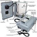 Altelix 12x9x5 PC+ABS Weatherproof Vented Utility Box NEMA Enclosure with 120VAC Cooling Fan, Power Terminal & Power Cord-1