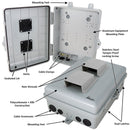 Altelix 12x9x5 PC+ABS Weatherproof Vented Utility Box NEMA Enclosure with Hinged Door and Aluminum Mounting Plate-1