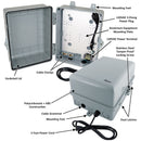 Altelix 12x9x7 NEMA 4X PC+ABS Weatherproof Utility Box NEMA Enclosure with 120 VAC 3-Prong Power Plug & Power Cord-2