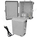 Altelix 12x9x7 Polycarbonate + ABS NEMA 4X RF Transparent Outdoor WiFi Enclosure with 120 VAC Outlets & Power Cord-1