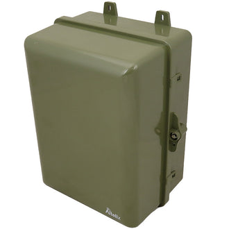 Buy green Altelix 12x9x7 NEMA 4X PC+ABS Weatherproof Utility Box NEMA Enclosure with 120 VAC 3-Prong Power Plug &amp; Power Cord