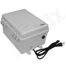 Altelix 12x9x7 Polycarbonate + ABS NEMA 4X RF Transparent Outdoor WiFi Enclosure with No-Drill PVC Equipment Mounting Plate, 120 VAC Outlets & Power Cord-6