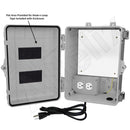 Altelix 12x9x7 Polycarbonate + ABS NEMA 4X RF Transparent Outdoor WiFi Enclosure with No-Drill PVC Equipment Mounting Plate, 120 VAC Outlets & Power Cord-3
