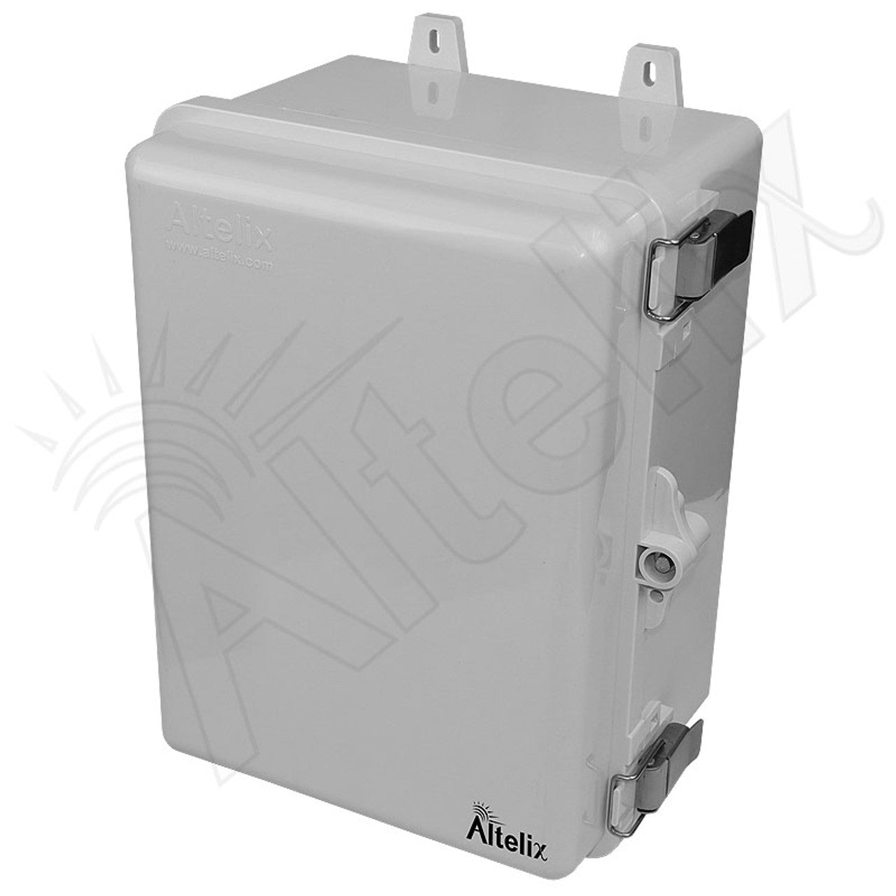 Altelix 12x9x7 Polycarbonate + ABS NEMA 4X RF Transparent Outdoor WiFi Enclosure with No-Drill PVC Equipment Mounting Plate