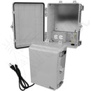 Altelix 12x9x7 Polycarbonate + ABS NEMA 4X Enclosure with Aluminum Equipment Mounting Plate, 120 VAC Outlets & Power Cord-1