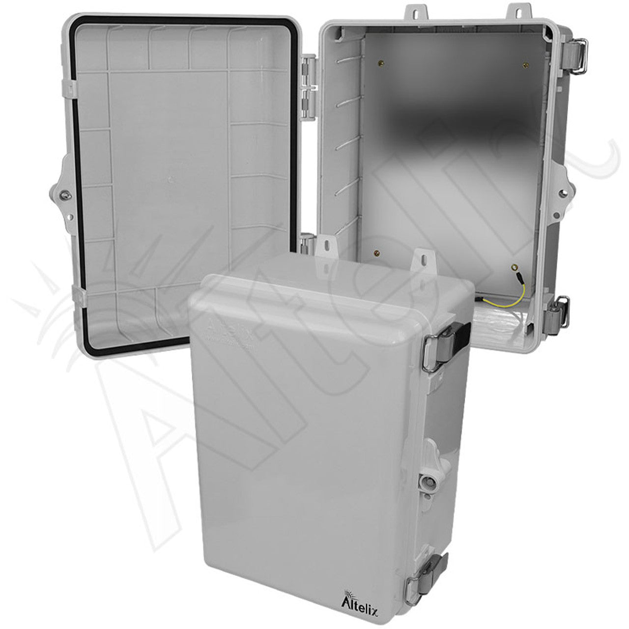 Altelix 12x9x7 Polycarbonate + ABS NEMA 4X Enclosure with Aluminum Equipment Mounting Plate