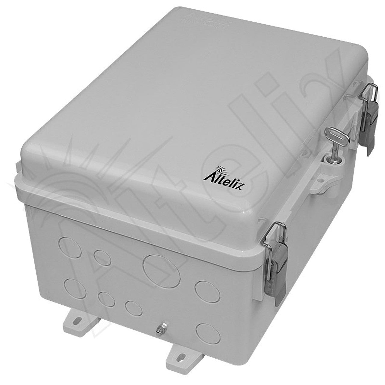 Altelix 12x9x7 Polycarbonate + ABS NEMA 4X Enclosure with Aluminum Equipment Mounting Plate