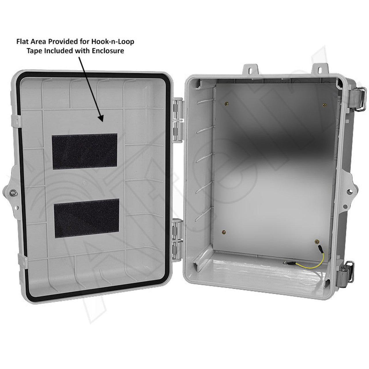 Altelix 12x9x7 Polycarbonate + ABS NEMA 4X Enclosure with Aluminum Equipment Mounting Plate