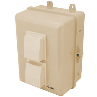 Buy light-ivory Altelix 12x9x7 PC+ABS Weatherproof Vented Utility Box NEMA Enclosure with Cooling Fan, 120 VAC 3-Prong Power Plug &amp; Power Cord