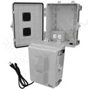 Altelix 12x9x7 Polycarbonate + ABS Vented RF Transparent Outdoor WiFi Enclosure with 120 VAC Outlets & Power Cor-1