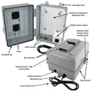 Altelix 12x9x7 PC+ABS Weatherproof Vented Utility Box NEMA Enclosure with 120VAC Power Terminal & Power Cord-2