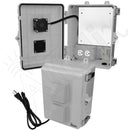 Altelix 12x9x7 Polycarbonate + ABS Vented RF Transparent Outdoor WiFi Enclosure with No-Drill PVC Equipment Mounting Plate, Cooling Fan, 120 VAC Outlets & Power Cord-1