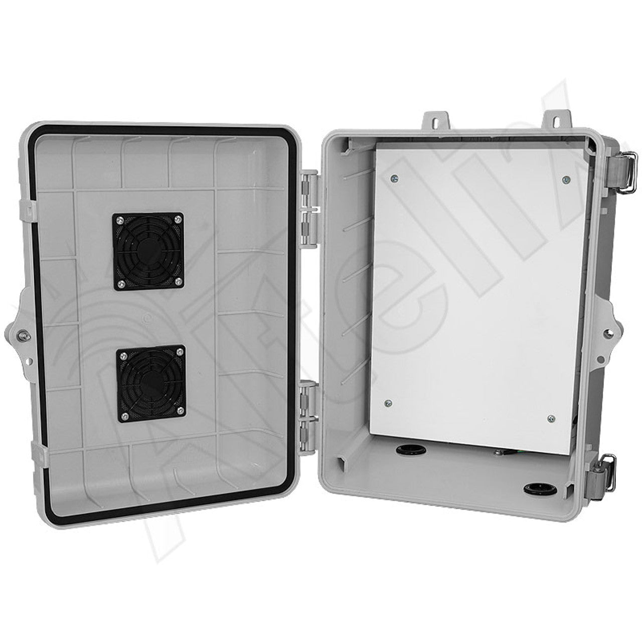 Altelix 12x9x7 Polycarbonate + ABS Vented RF Transparent Outdoor WiFi Enclosure with No-Drill PVC Equipment Mounting Plate