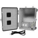 Altelix 12x9x7 Polycarbonate + ABS Vented Enclosure with Aluminum Equipment Mounting Plate, 120 VAC Outlets & Power Cord-6