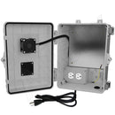 Altelix 12x9x7 Polycarbonate + ABS Vented Enclosure with Aluminum Equipment Mounting Plate, Cooling Fan, 120 VAC Outlets & Power Cord-6