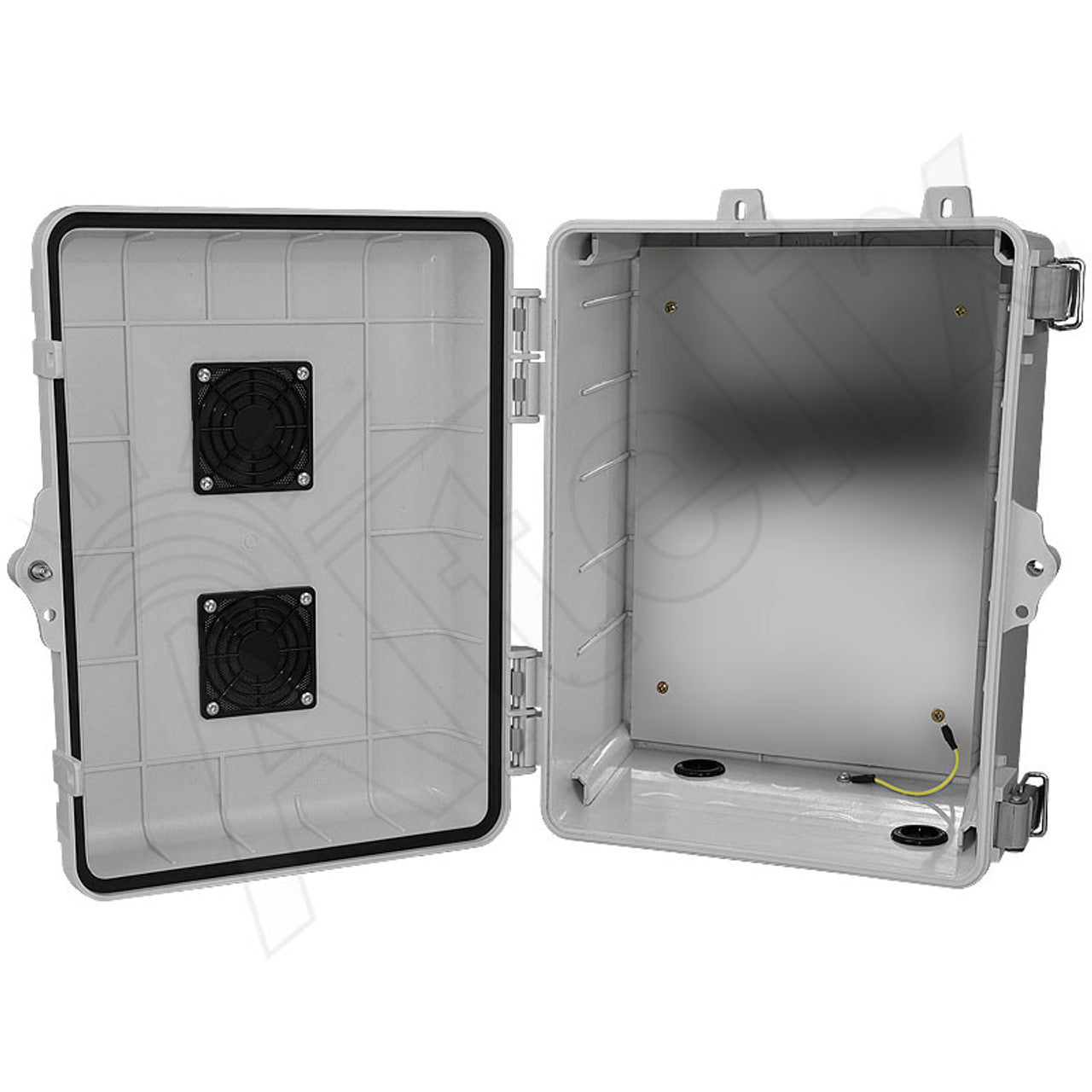 Altelix 12x9x7 Polycarbonate + ABS Vented Enclosure with Aluminum Equipment Mounting Plate