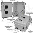 Altelix 12x9x7 Polycarbonate + ABS Vented RF Transparent Outdoor WiFi Enclosure-2