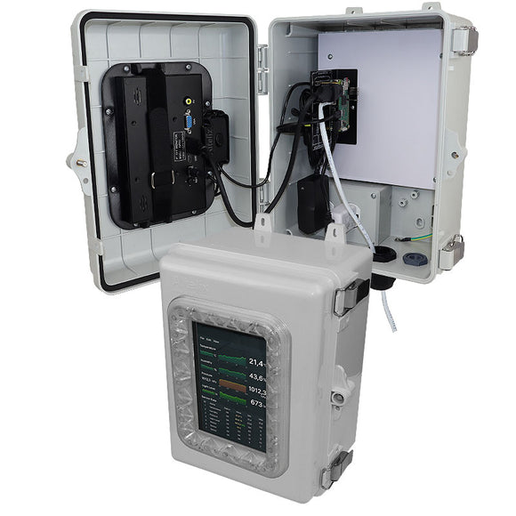 Altelix Single-Board Computer SBC Enclosure with 7" Display Screen - Weatherproof NEMA 4X Windowed Enclosure with 1024x600 Display Screen, Universal Mount for Raspberry Pi®, BeagleBone® and Arduino®, Integral 120VAC Power Outlets