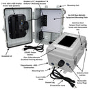 Altelix Single-Board Computer SBC Enclosure with 7" Display Screen - Weatherproof NEMA 4X Windowed Enclosure with 1024x600 Display Screen, Universal Mount for Raspberry Pi®, BeagleBone® and Arduino®, Integral 120VAC Power Outlets-2