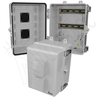 Altelix 12x9x9 Polycarbonate + ABS Vented DIN Rail Enclosure