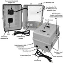 Altelix 12x9x9 Polycarbonate + ABS Vented RF Transparent Outdoor WiFi Enclosure with No-Drill PVC Equipment Mounting Plate, Cooling Fan, 120 VAC Outlets & Power Cord-1