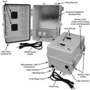 Altelix 12x9x9 Polycarbonate + ABS Vented Enclosure with Aluminum Equipment Mounting Plate, 120 VAC Outlets & Power Cord-1